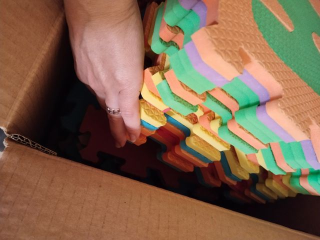 Suelo piezas tapete juego