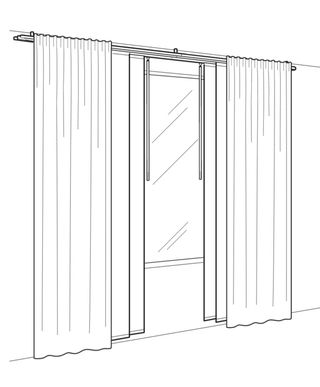 Sistema de suspensión de cortinas y paneles. Riel.
