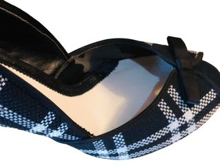 Lela Rose- Peep toe tacón tartán negro - Núm 37