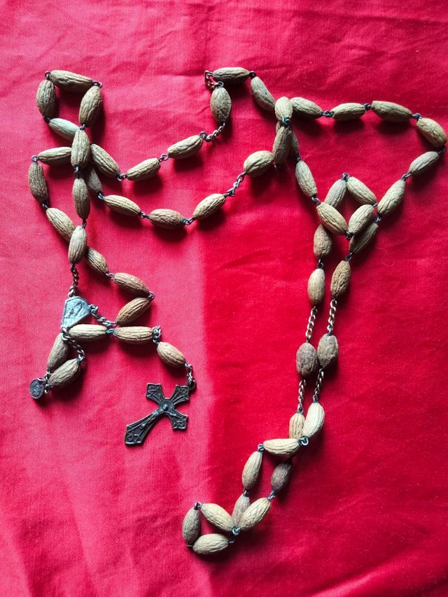 Antico rosario osso di ulivo roma
