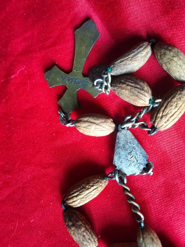 Antico rosario osso di ulivo roma