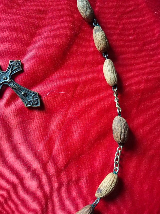 Antico rosario osso di ulivo roma