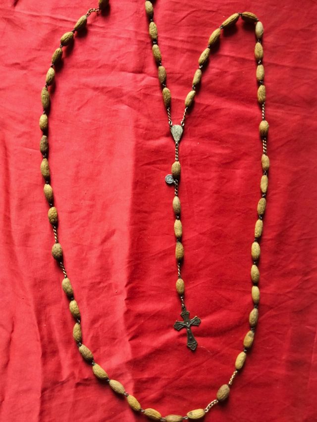 Antico rosario osso di ulivo roma