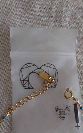 Pulsera lepetite marie azul y dorada