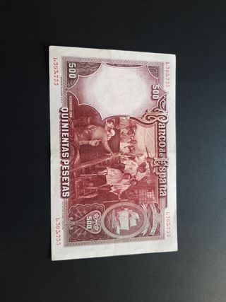 BILLETE ESPAÑOL DE 500 PESETAS DE 1931