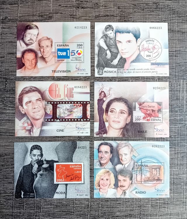 FOGLI FRANCOBOLLI MOSTRA FILATELICA SPAGNA 2000