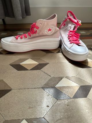 Converse altas rosa claro y fucsia a estrenar