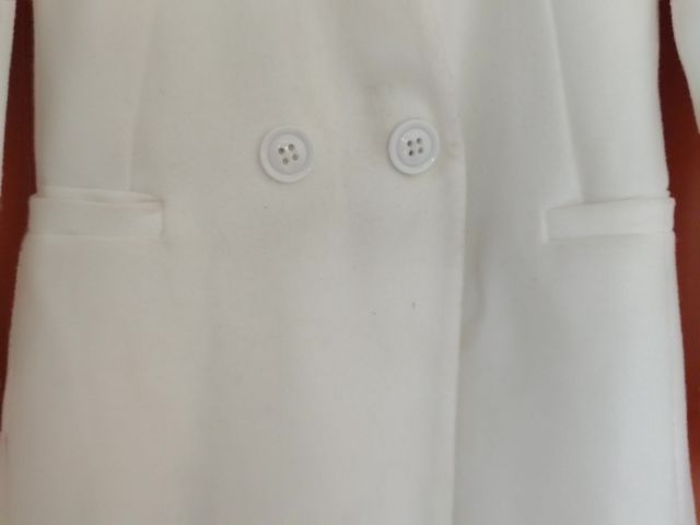 Cappotto bianco lungo Tg S