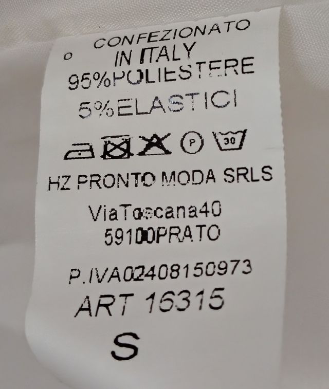 Cappotto bianco lungo Tg S