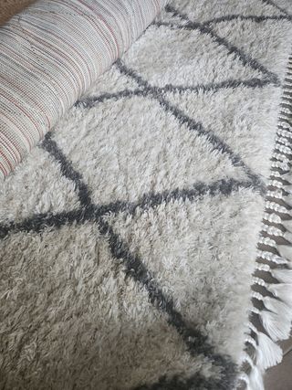 Alfombra Bereber Samira - Gris y Blanca