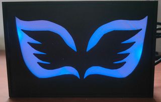 LightBox Actarus Logo 3dPrint 13Cmx8Cm