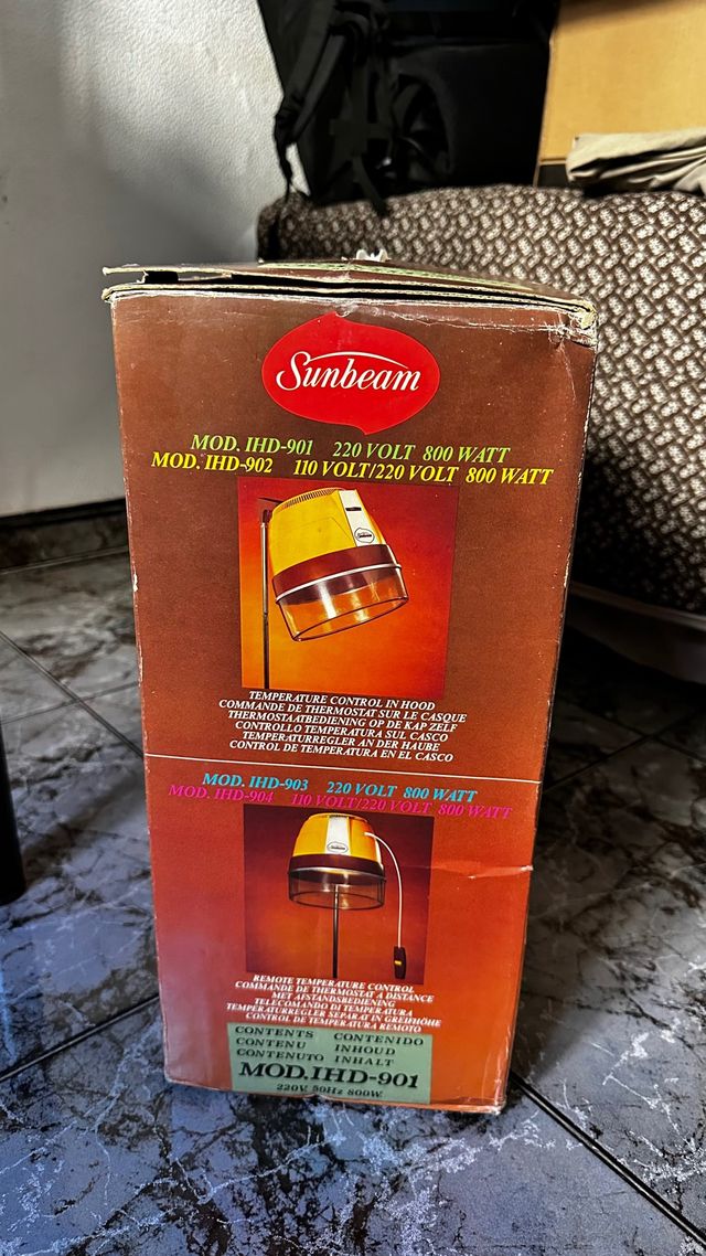 Secador casco Sunbeam vintage