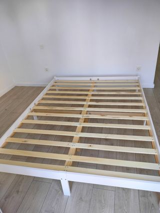 Cama madera de pino natural