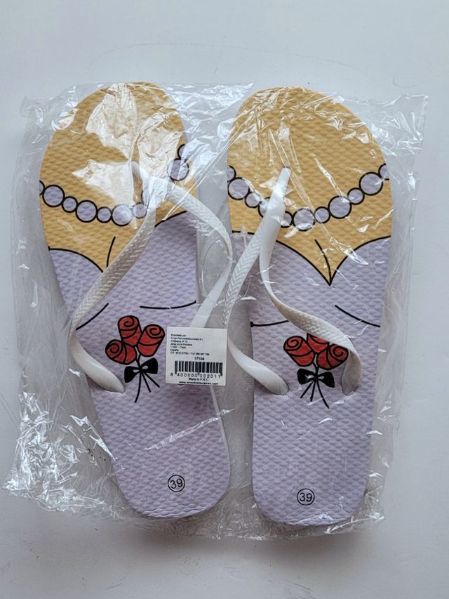 Liga de novia y chanclas NUEVAS
