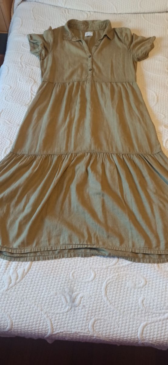 Vestido largo verde oliva talla M