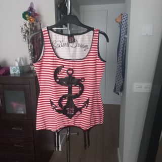 Camiseta sin mangas de rayas