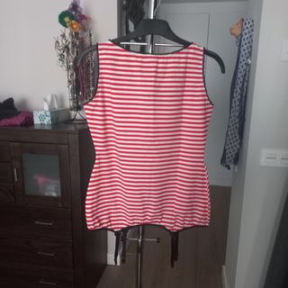 Camiseta sin mangas de rayas