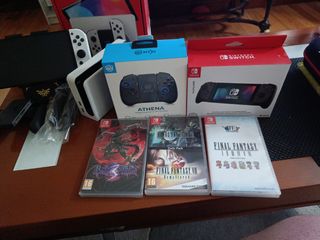 Nintendo Switch OLED + 2 mandos + juego y más..