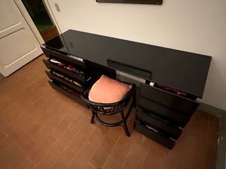 FIRENZE Cassettiera nera in legno massello