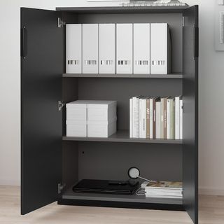 Armario oficina IKEA Galant negro