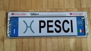 targa segno zodiacale PESCI