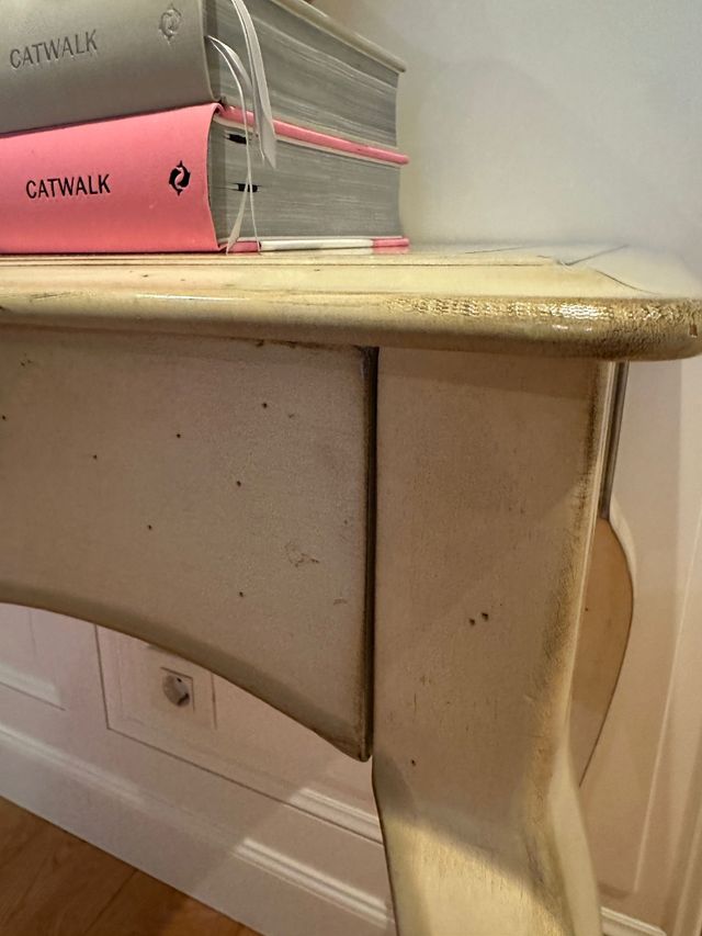 MESA CONSOLA RECIBIDOR-CEREZO MACIZO-CUADRO.(Ocasi