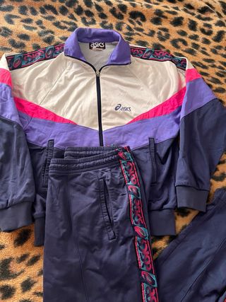 Conjunto completo chándal Asics vintage 80s 90s