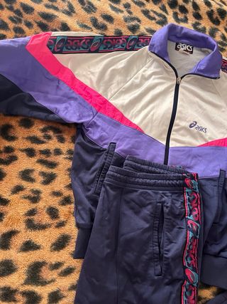 Conjunto completo chándal Asics vintage 80s 90s