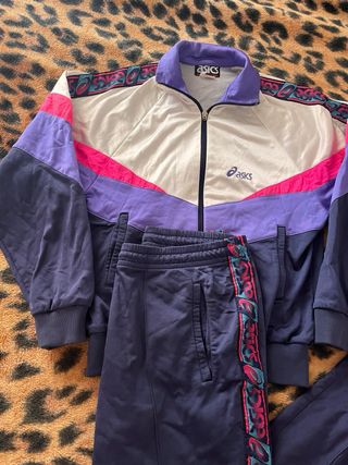Conjunto completo chándal Asics vintage 80s 90s