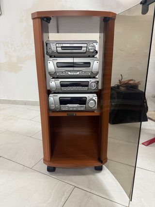 Minicadena Technics 5 CD, Radio, Doble Cassette