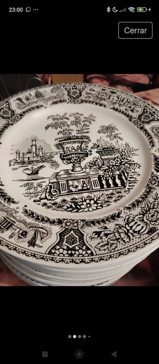 Vajilla porcelana blanco y negro