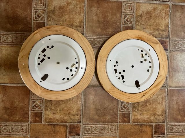 2 Plafones de luz de madera de techo nuevos
