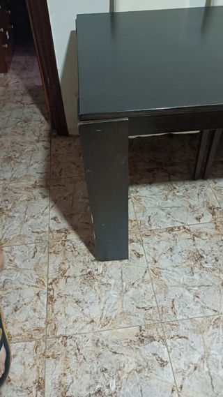 Mesa extensible madera oscura