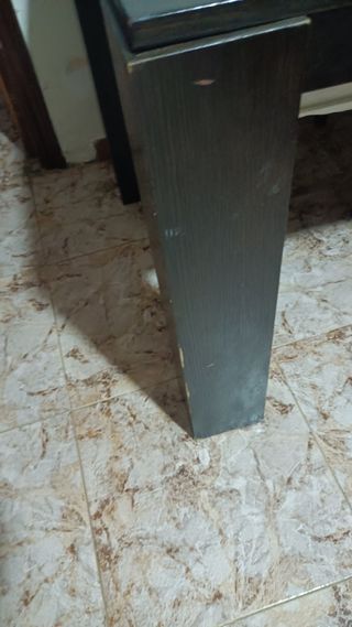 Mesa extensible madera oscura
