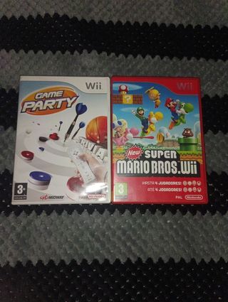 2 cajas de Juegos Nintendo Wii: Mario Bros & Game