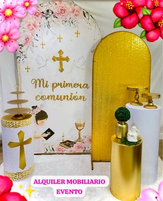 ALQUILO MOBILIARIO Y DECORACIÓN BAUTIZO • COMUNIÓN