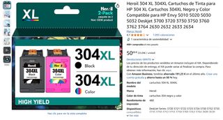 Cartuchos de Tinta para HP 304 XL Negro y Color