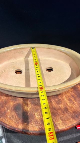 MACETA BONSAI OVALADA Color kaki.