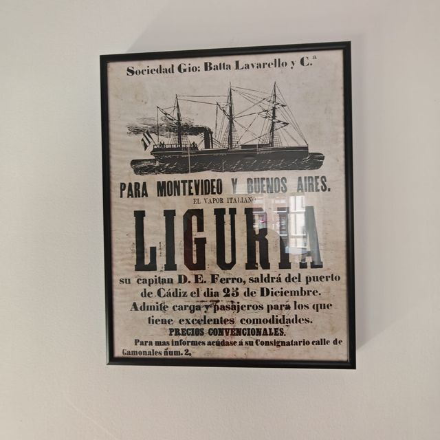 Cuadro Anuncio Antiguo Liguria Alumino