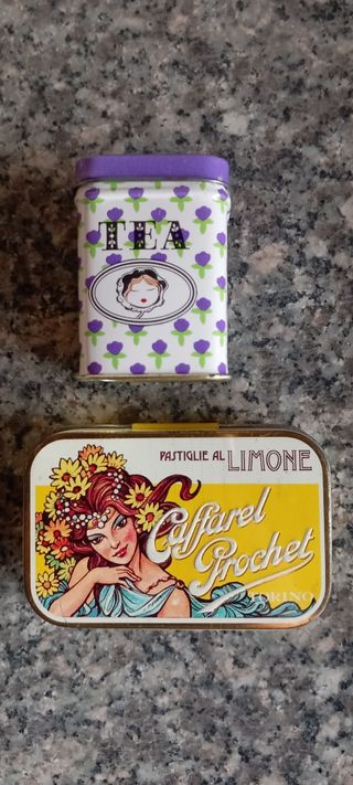 N.2 scatoline in latta Vintage