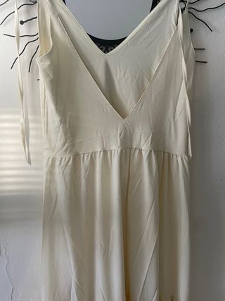 Vestito ecru lungo