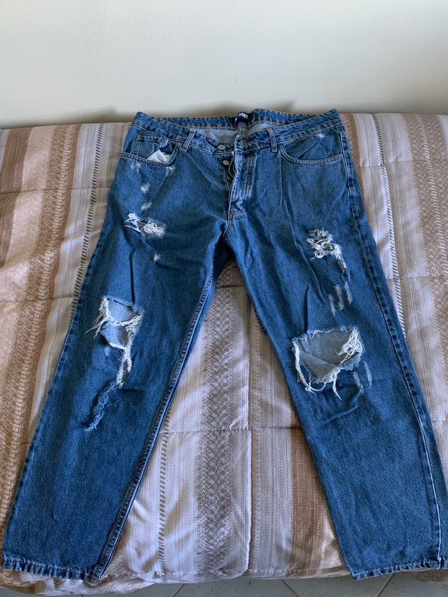 Jeans boyfriend usati blu