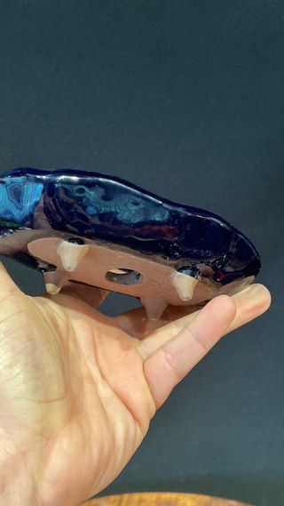 MACETA BONSAI KURAMA ESMALTE AZUL MAME / SHOHIN