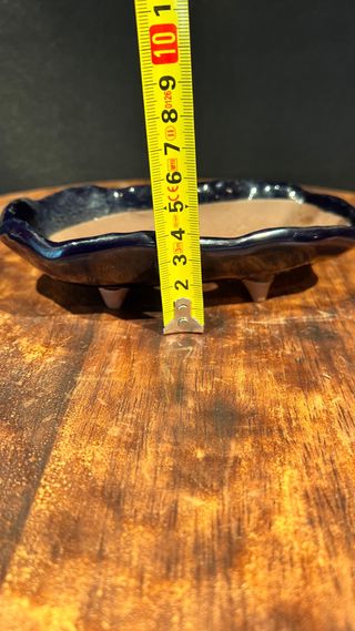 MACETA BONSAI KURAMA ESMALTE AZUL MAME / SHOHIN