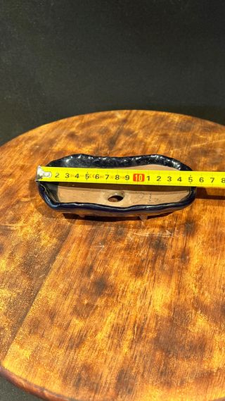 MACETA BONSAI KURAMA ESMALTE AZUL MAME / SHOHIN