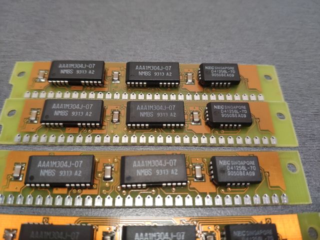 4 Módulos Memoria RAM NEC Vintage ordenador