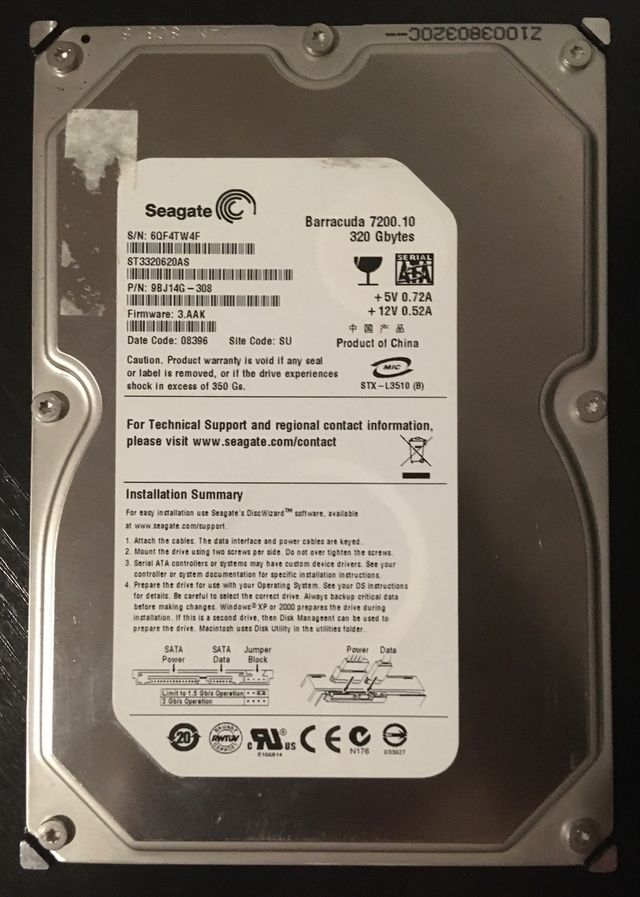 Disco duro Seagate ST3320620AS Barracuda 320GB