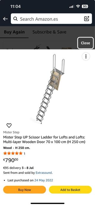 Escalera plegable interior