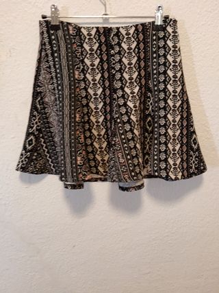 Minifalda estampada negra - Talla 4