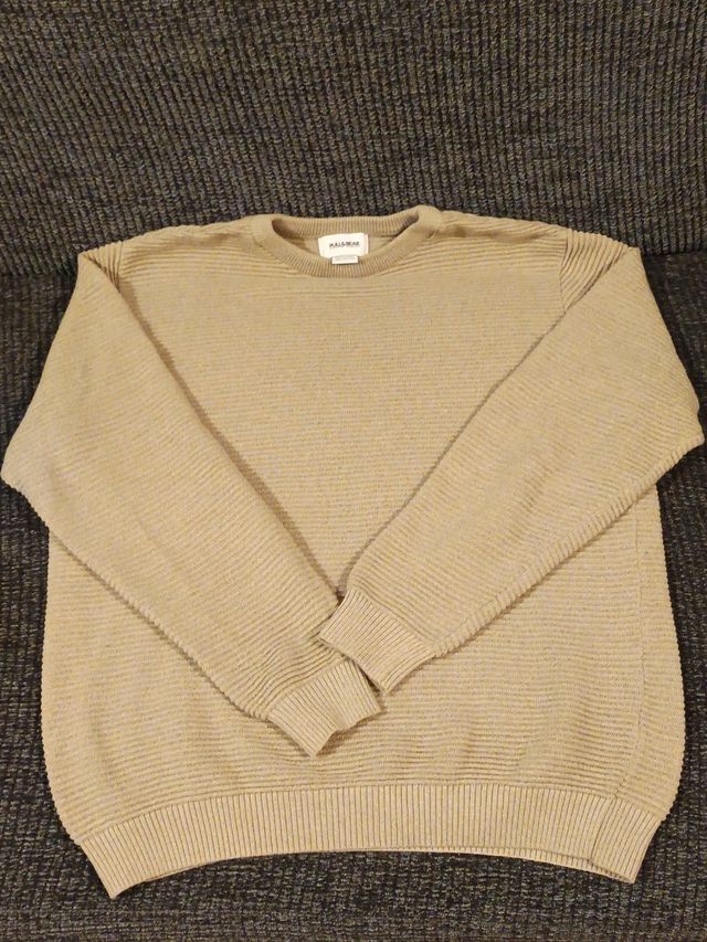 2 Jerseys NUEVO!!! Pull&Bear - algodón beige/gris